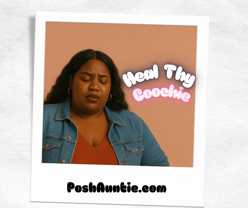 Woman with closed eyes praying to heal her vagina