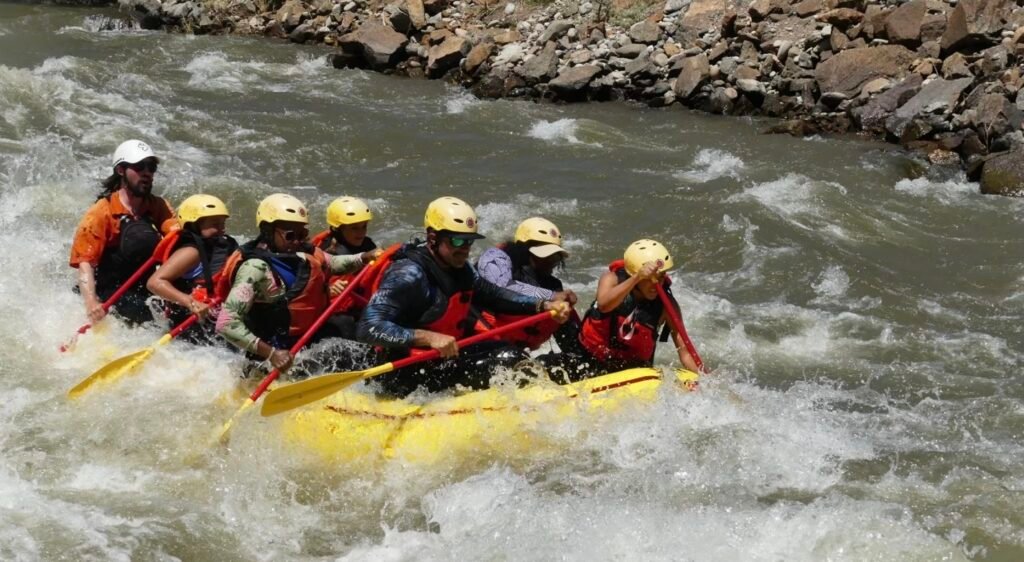 Black girls white water rafting