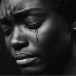 Black woman crying